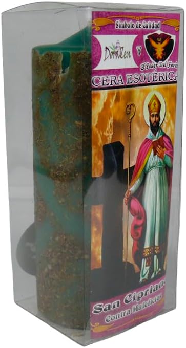 Velón herbóreo San Cipriano - Ritual místico contra maleficios y protección - Las Velas de Mariano